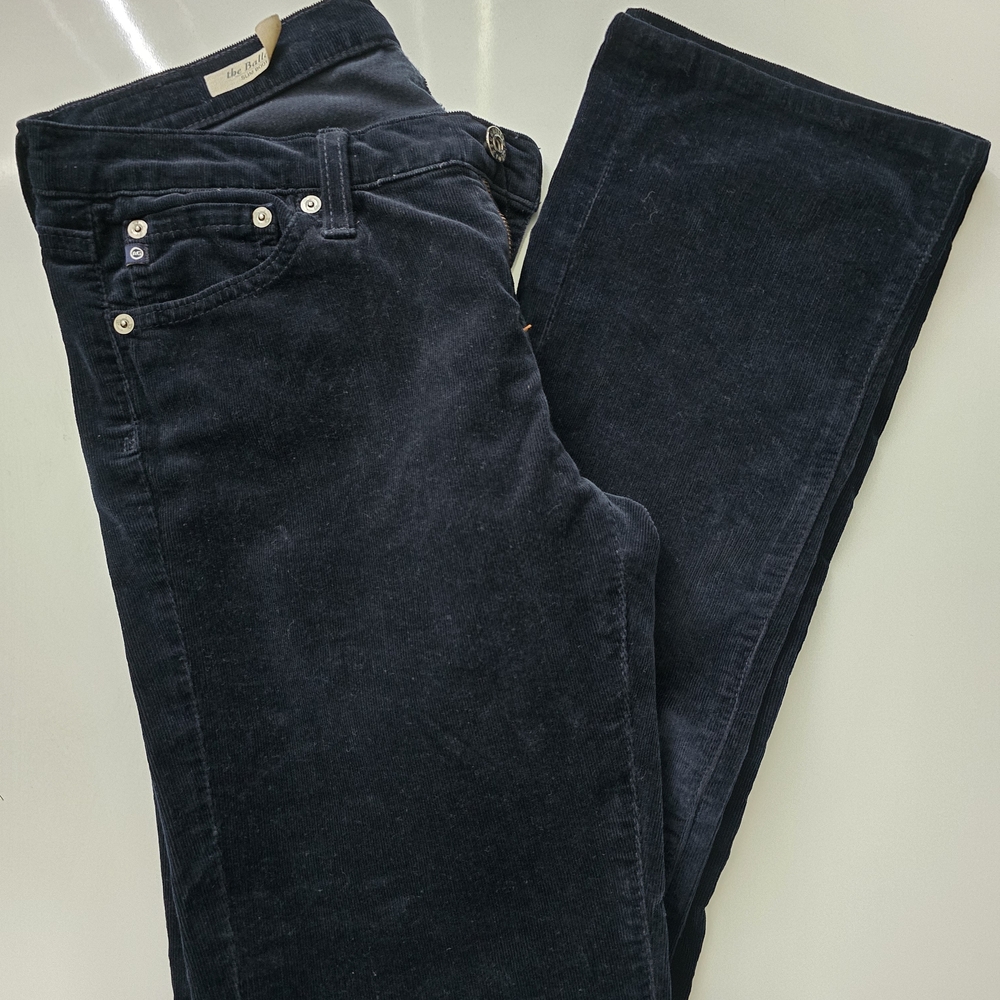 AG Adriano Goldschmied Navy Boot Cut Corduroy Pants